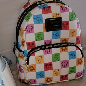 Loungefly Disney Multicolor Checkered Backpack